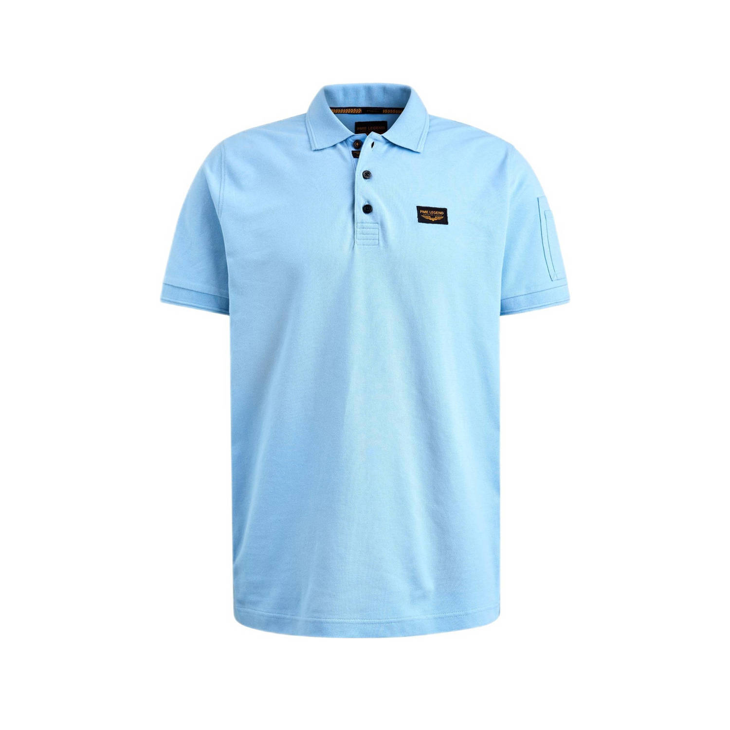 PME Legend polo Trackway met logo lichtblauw