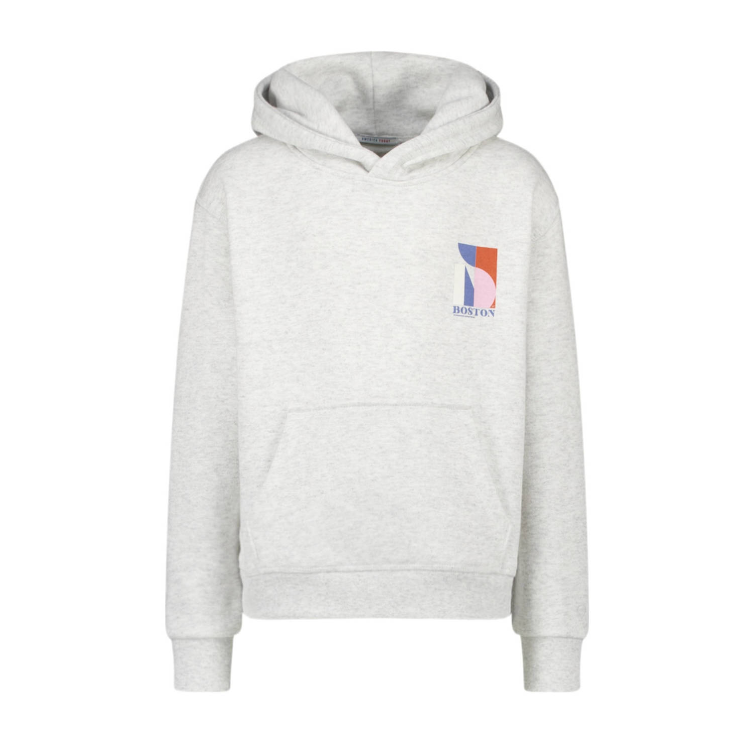 America Today hoodie Sarah JR met backprint wit blauw roze