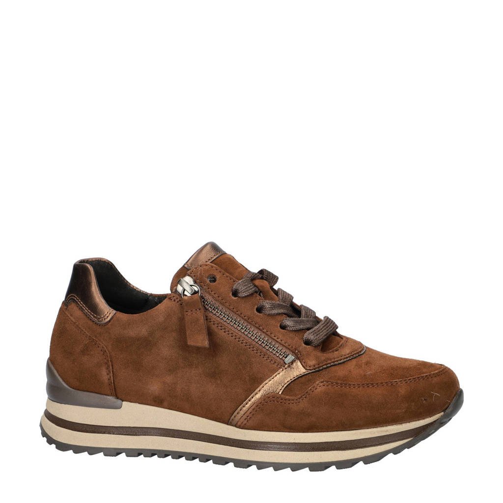 Gabor suède sneakers cognac kopen? Morgen in huis wehkamp
