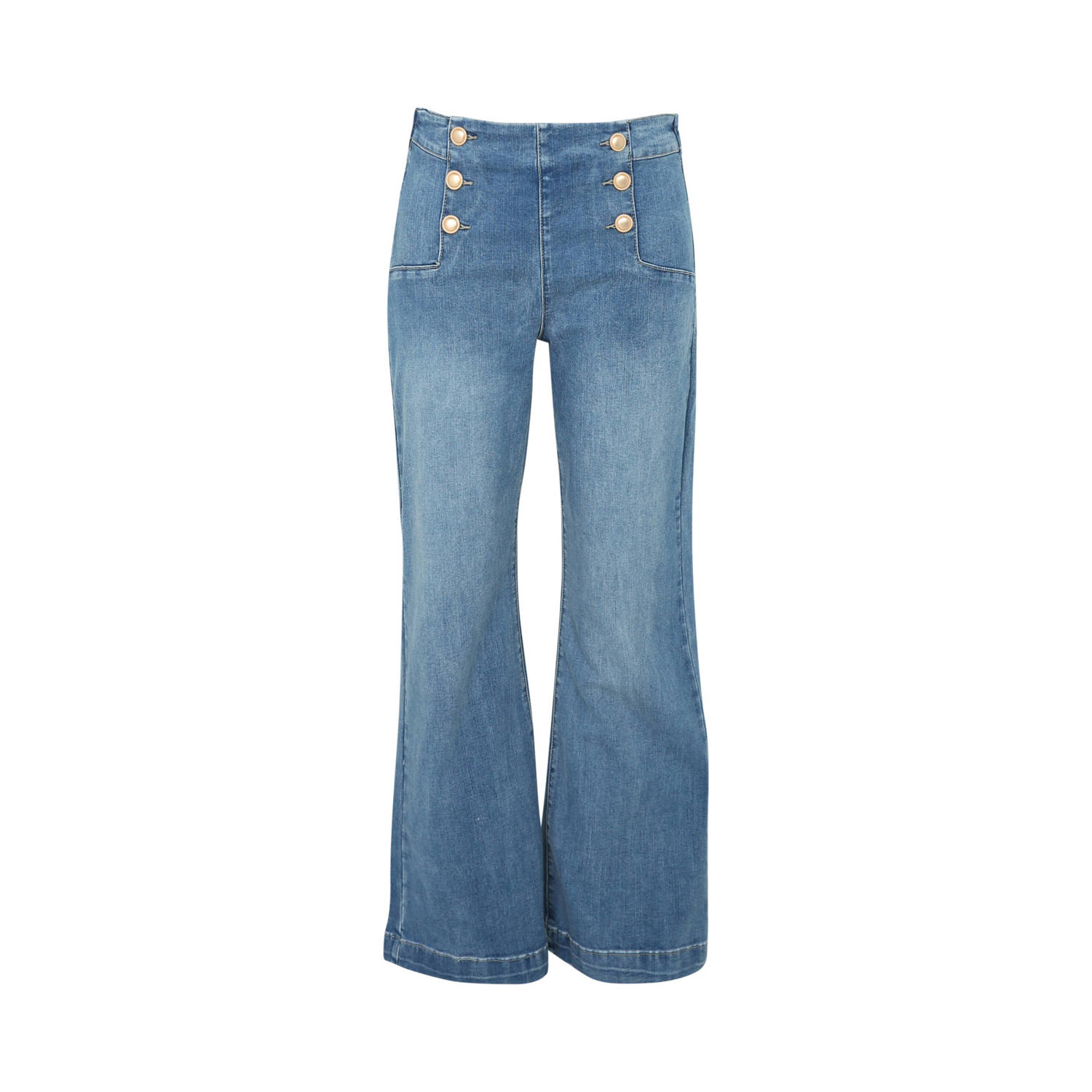 Cassis wide leg jeans medium blue denim