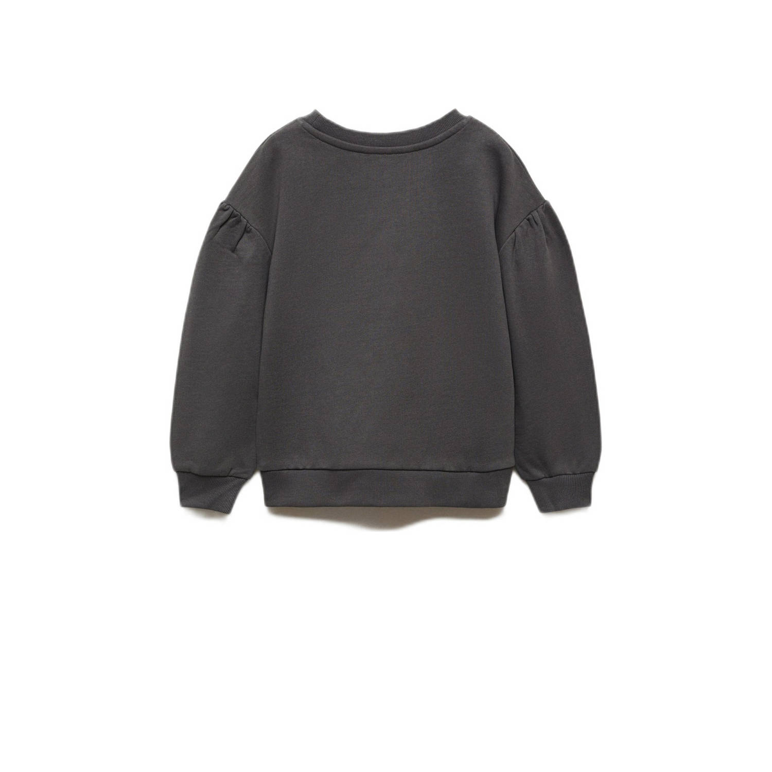 Mango Kids sweater met tekst zwart
