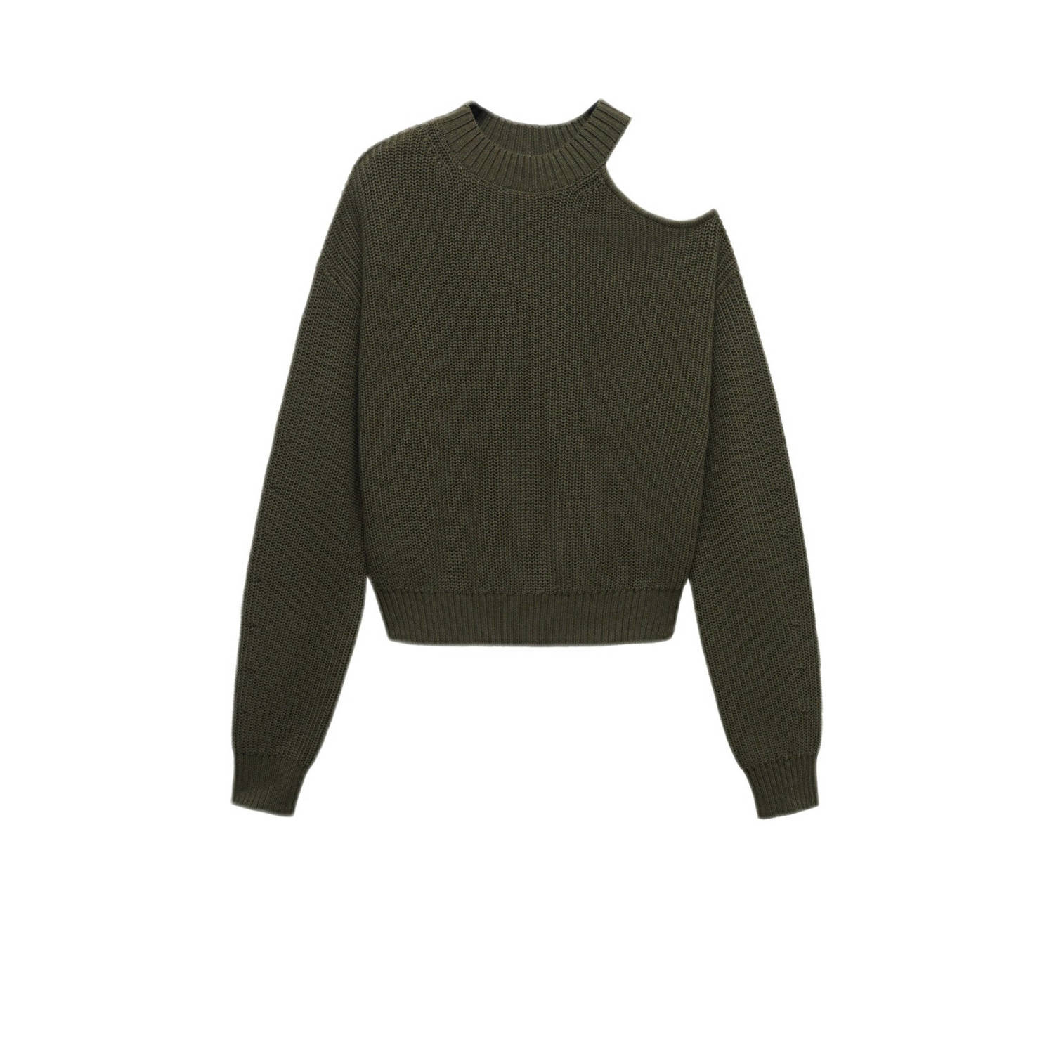 Mango Kids trui mosgroen Meisjes Katoen Ronde hals Effen 152(XXS)