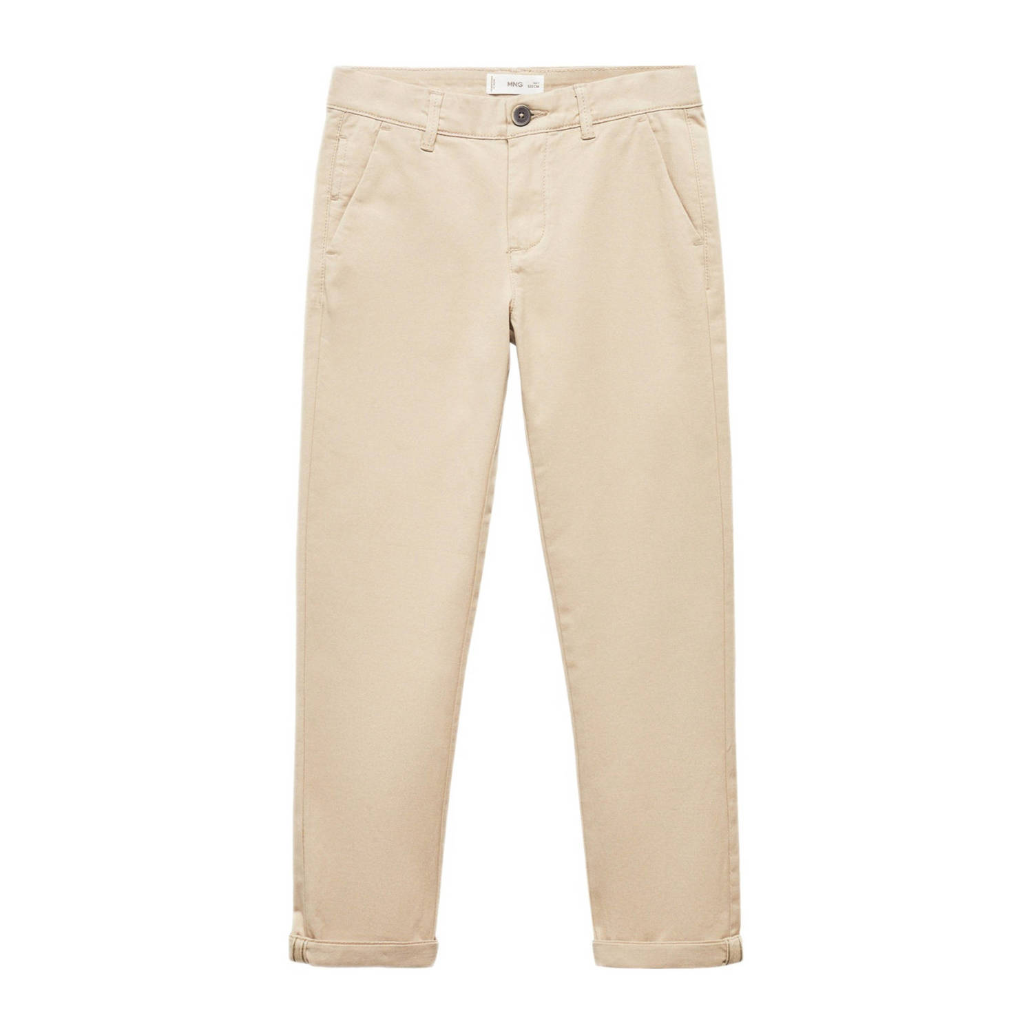 Mango Kids broek zand Beige Jongens Katoen Effen 116