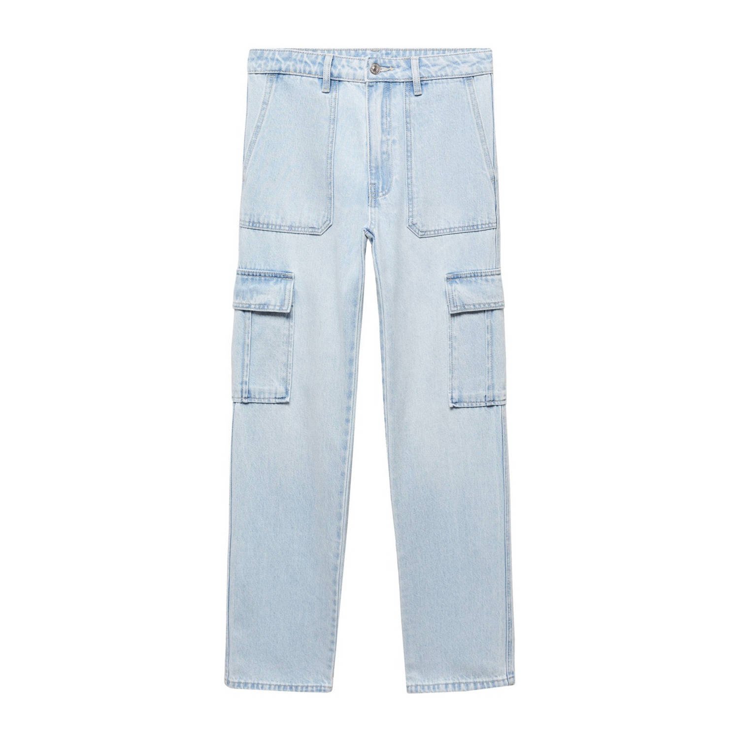 Mango Kids straight fit jeans changeant blauw