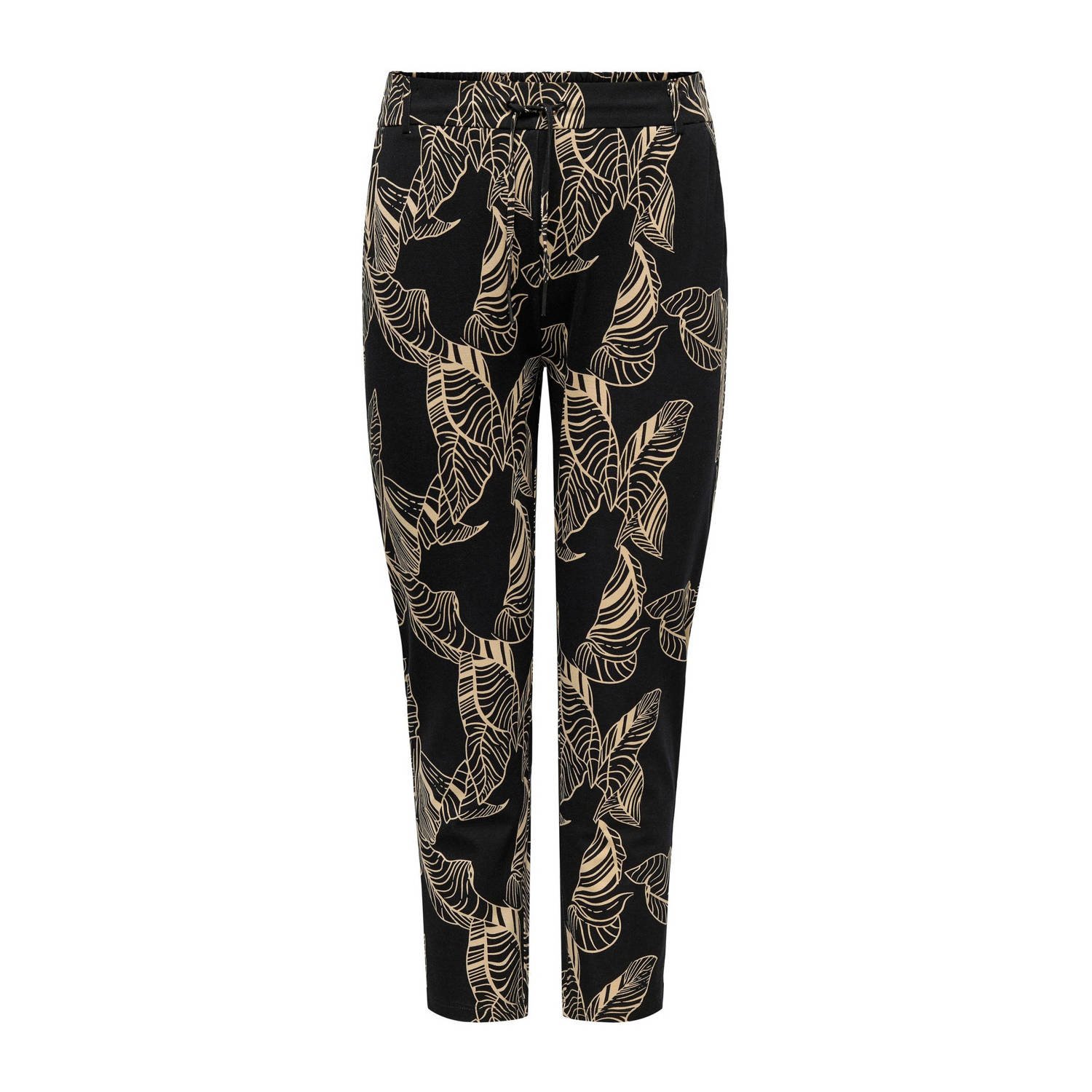 ONLY CARMAKOMA regular fit broek CARGOLDTRASH met all over print zwart beige