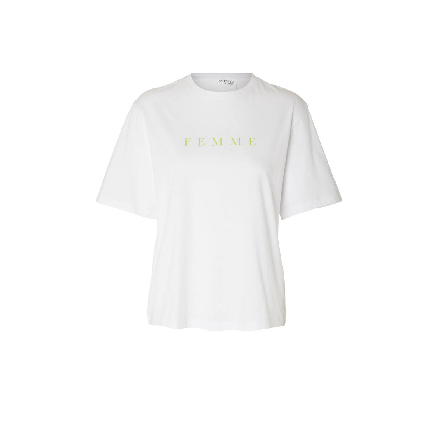 SELECTED FEMME T-shirt SLFVILJA met tekst wit