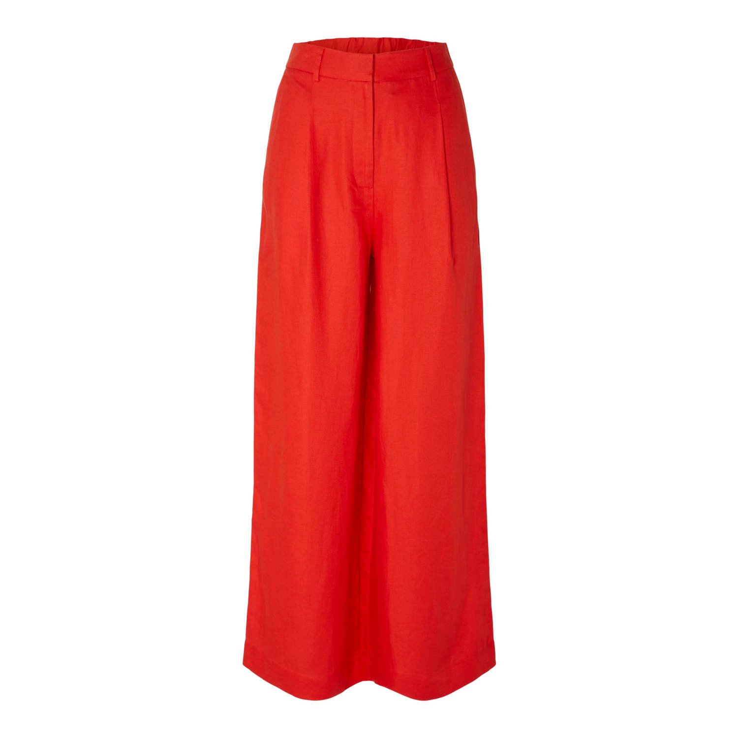 SELECTED FEMME high waist wide leg pantalon SLFYRA rood