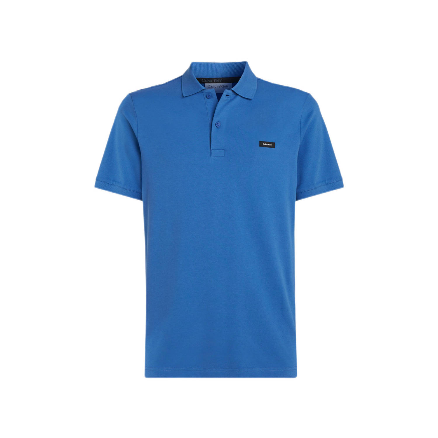 Calvin Klein slim fit polo met logo delta blue