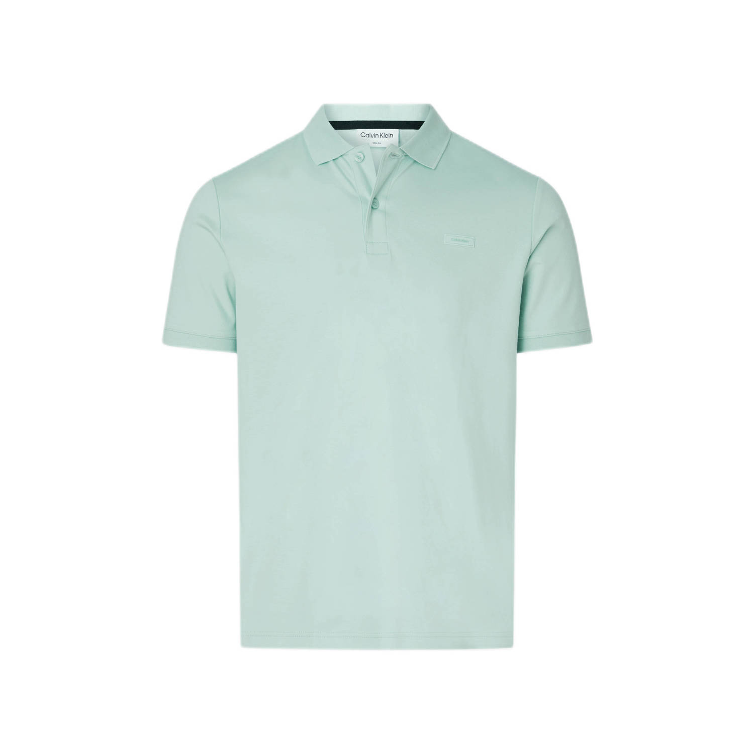 Calvin Klein slim fit polo met logo ghost glacier