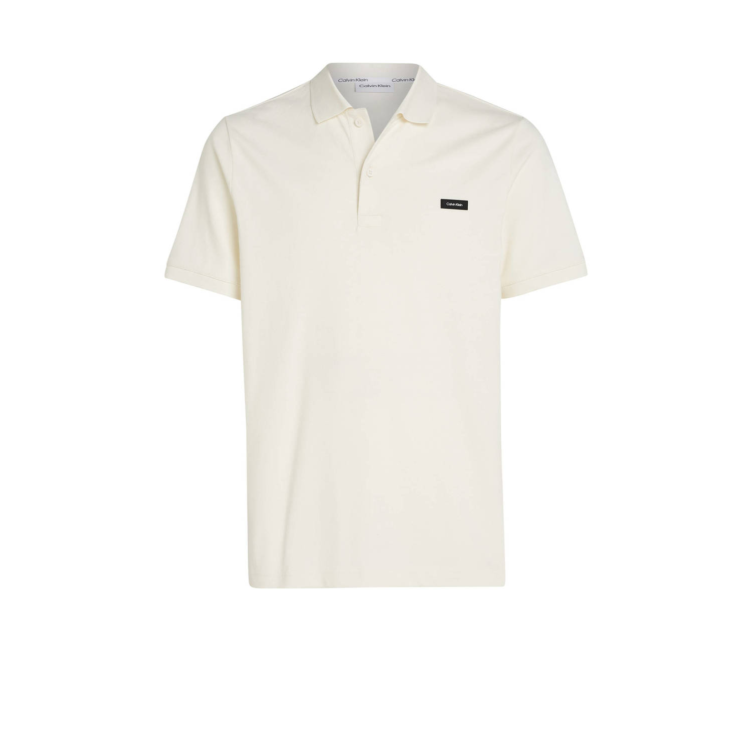 Calvin Klein slim fit polo met logo egret