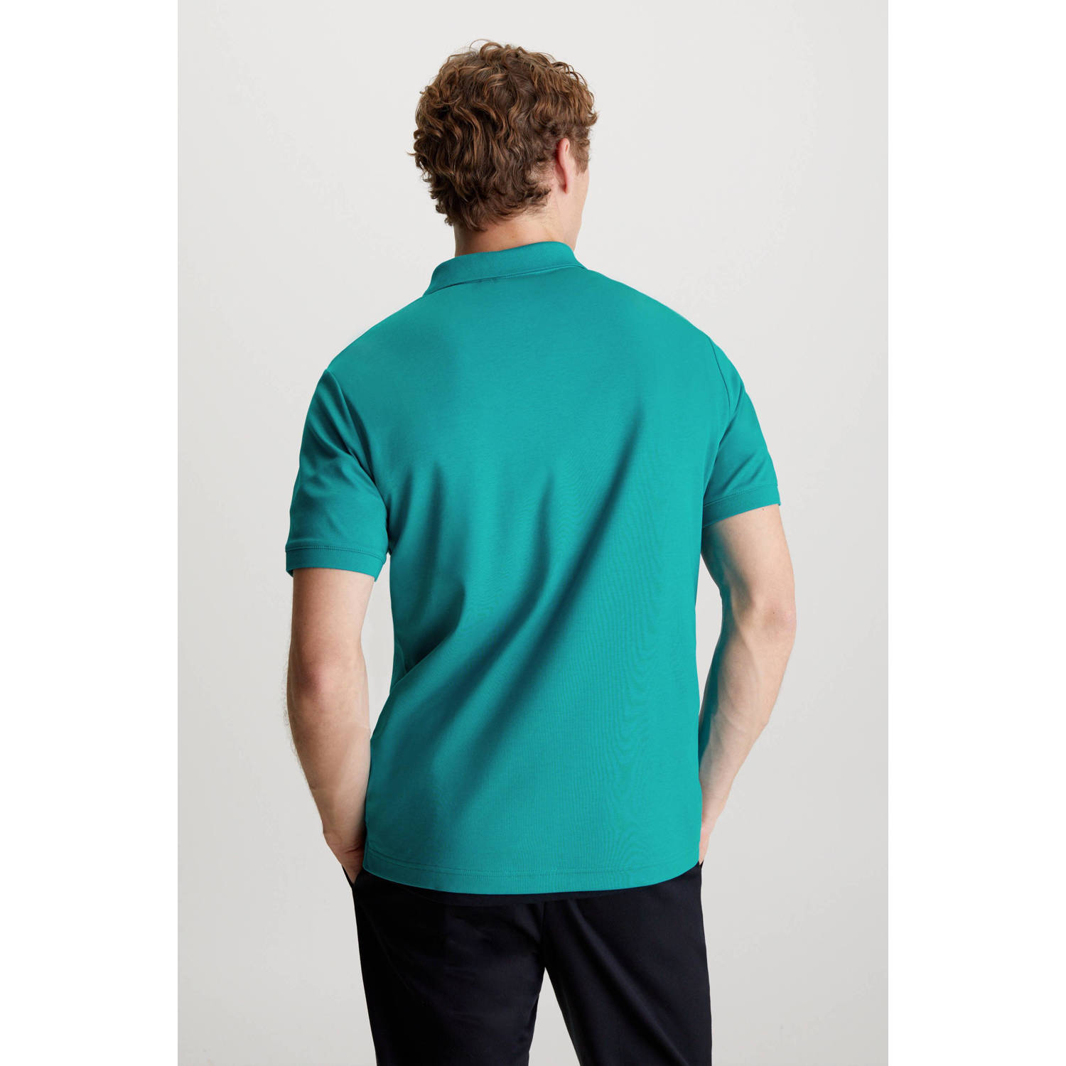 Calvin Klein slim fit polo met logo fanfare