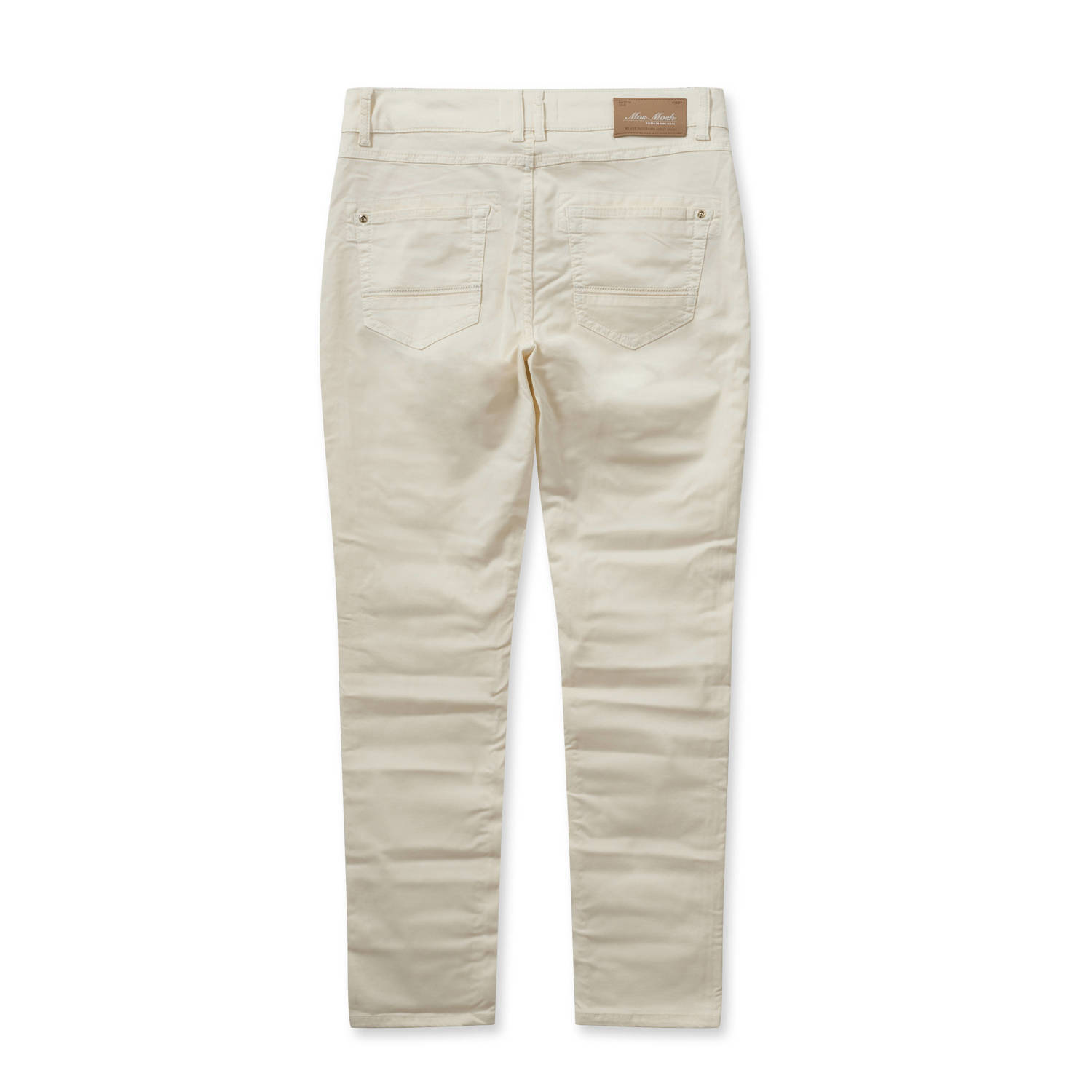 Mos Mosh cropped regular fit broek ecru