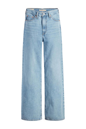 Ribcage high waist wide leg jeans light blue denim