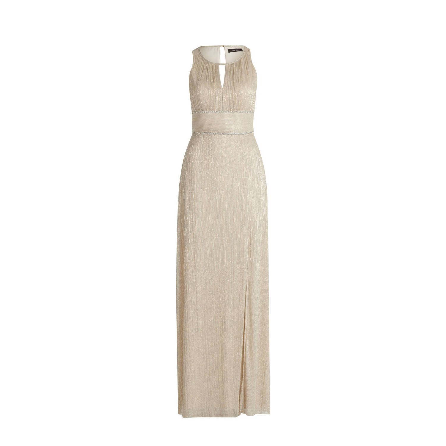 Vera Mont Glamoureuze Geplooide Avondjurk Beige Dames