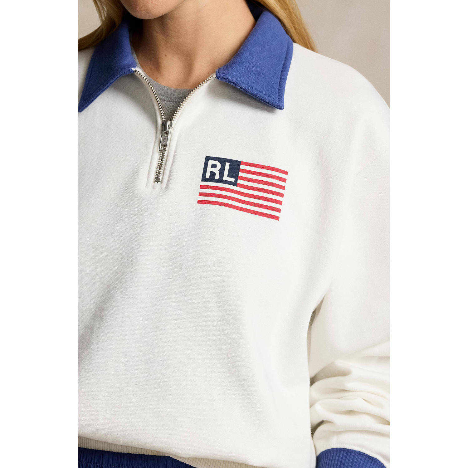 POLO Ralph Lauren schipperstrui wit blauw
