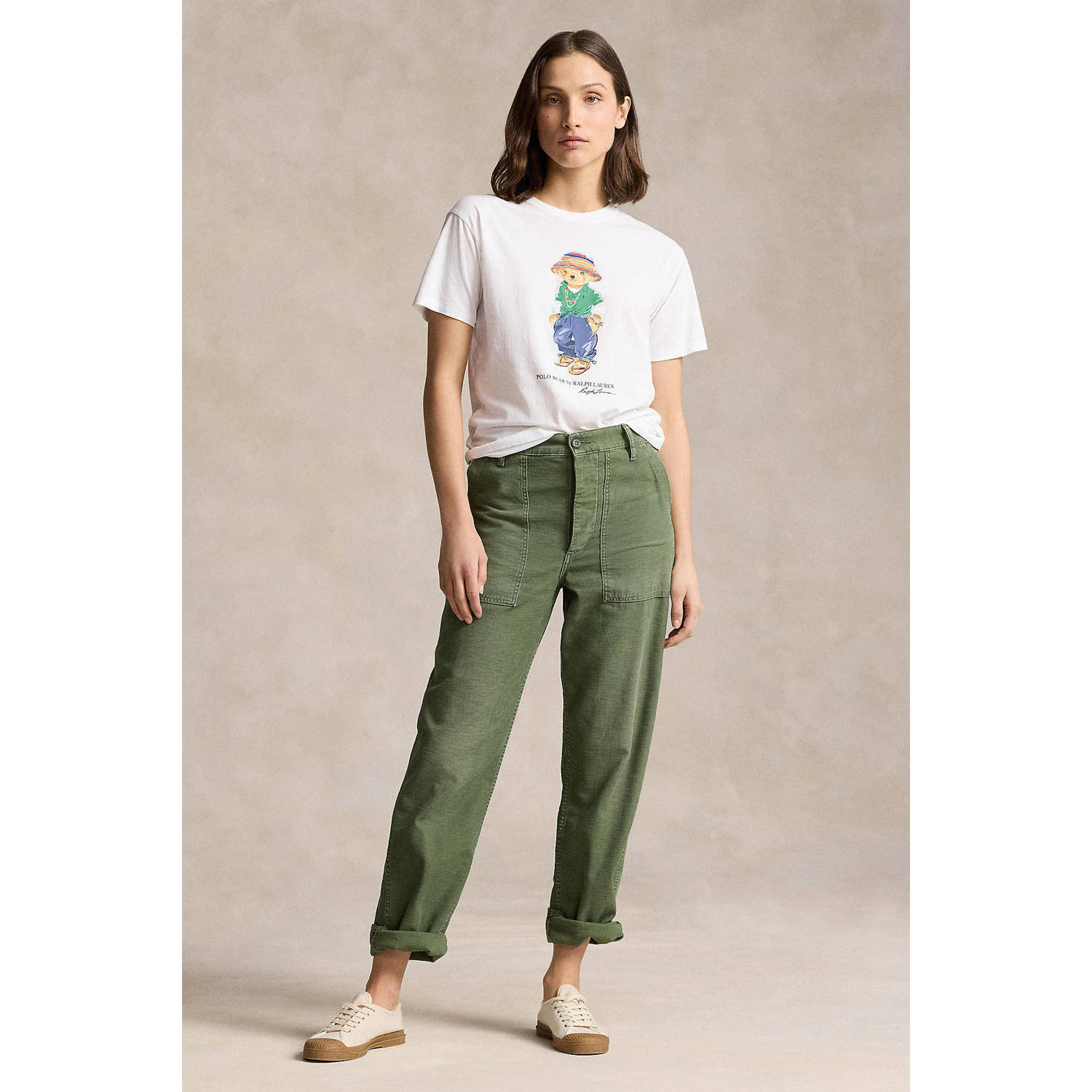 POLO Ralph Lauren T-shirt met printopdruk ecru