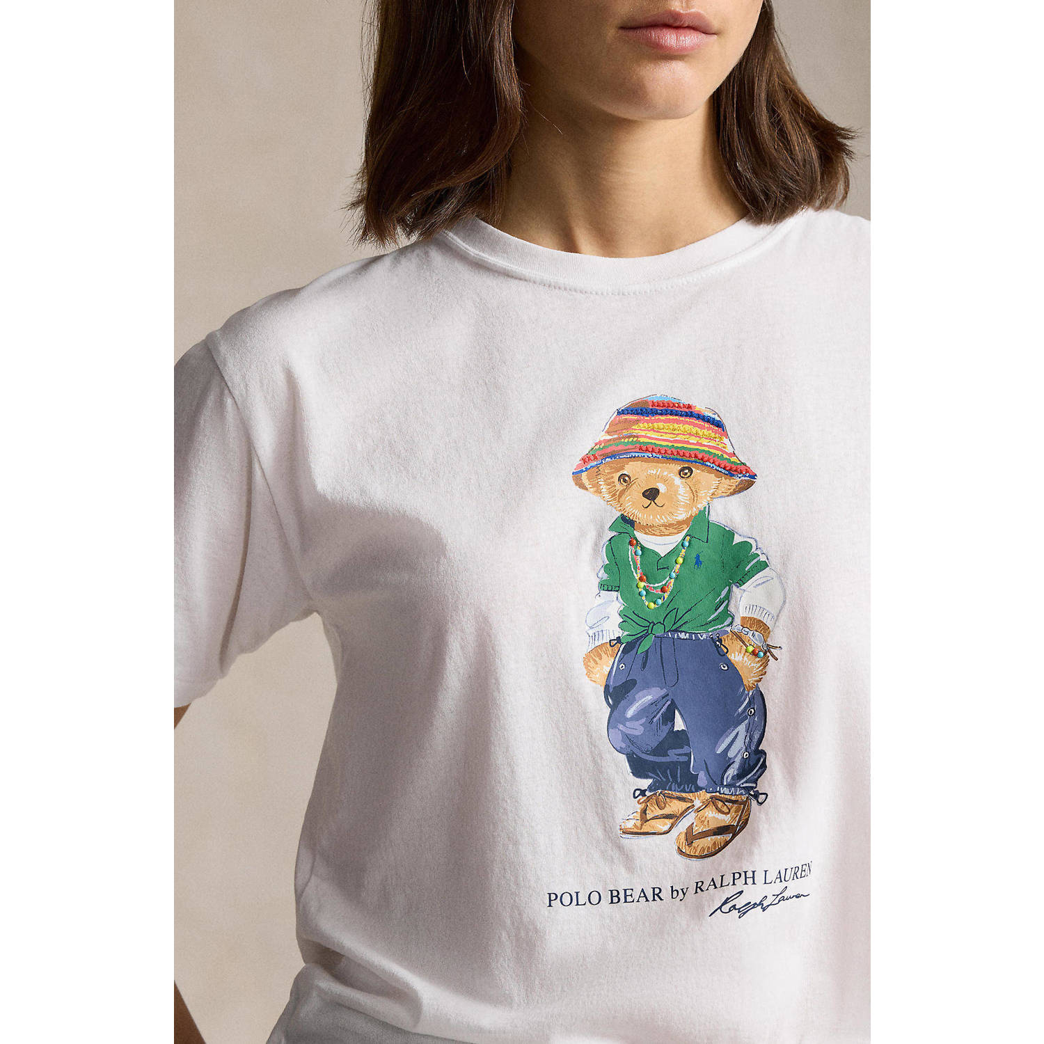 POLO Ralph Lauren T-shirt met printopdruk ecru