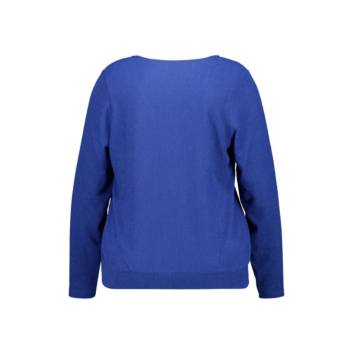 MS Mode top van gerecycled polyester blauw