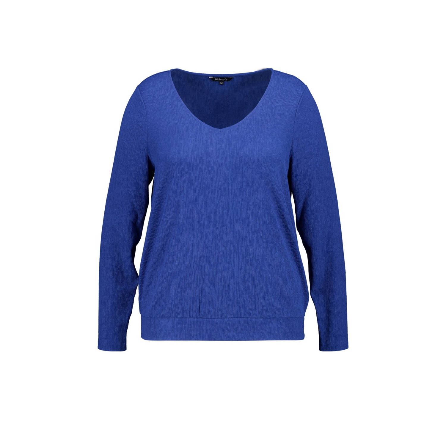 MS Mode top van gerecycled polyester blauw