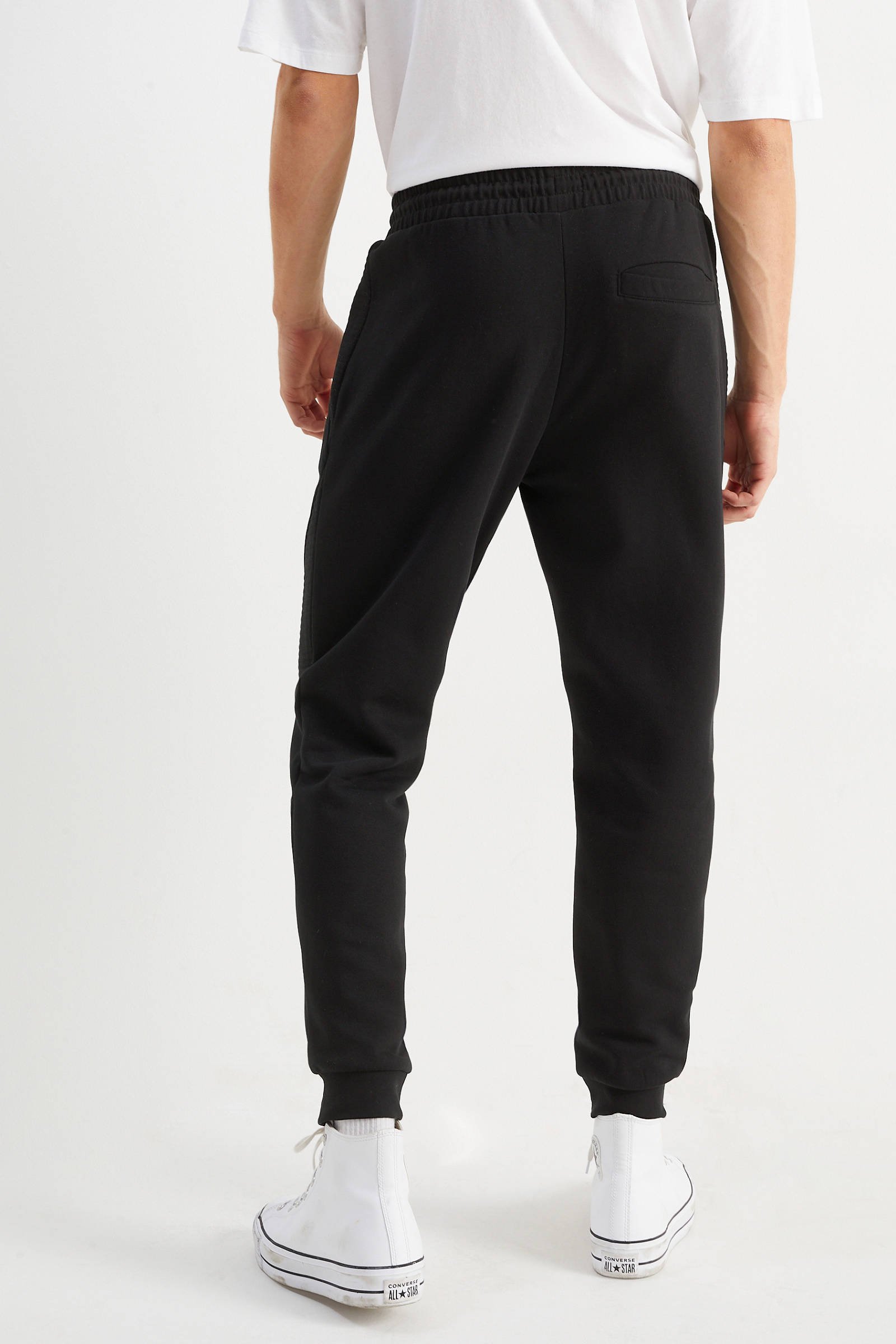 C A regular fit joggingbroek zwart wehkamp