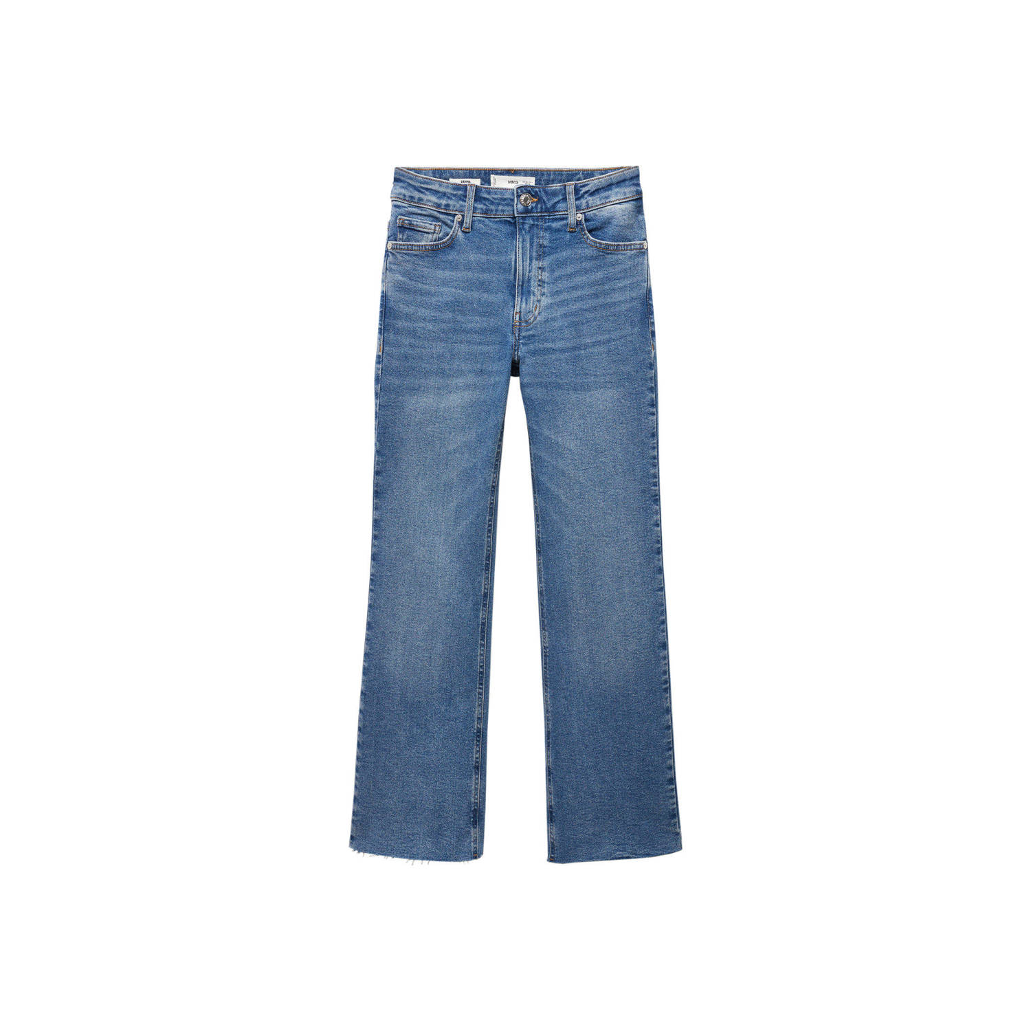 Mango high waist flared jeans medium blue denim