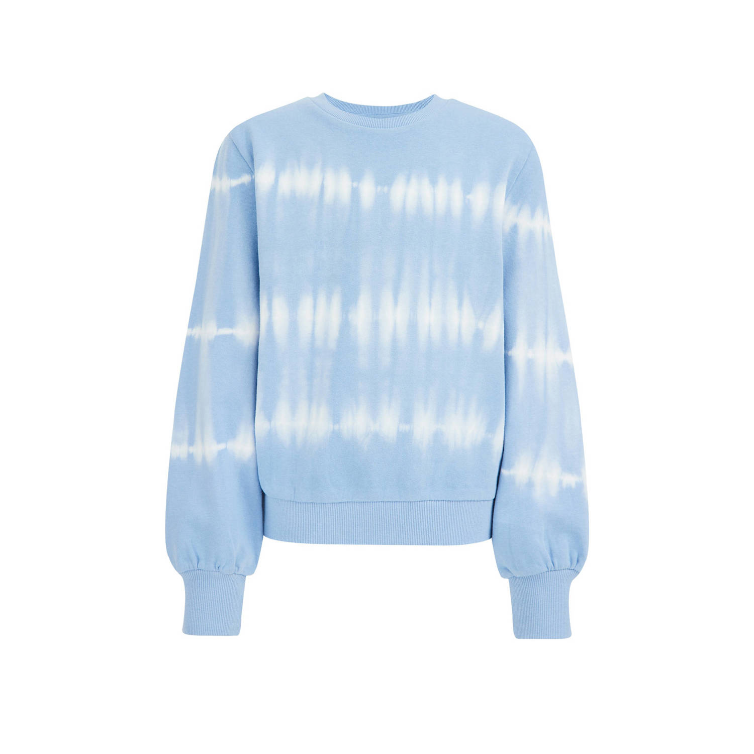 WE Fashion tie-dye sweater lichtblauw wit Tie-dye 110 116