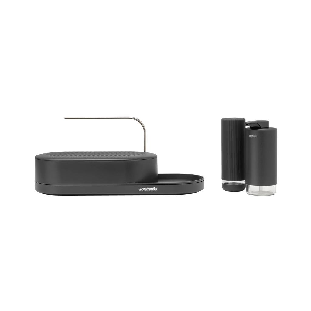 Brabantia Brabantia SinkStyle Organiser Set, 3-delig (organiser, zeep- en afwasmiddeldispenser) - Mineral Infinite Grey