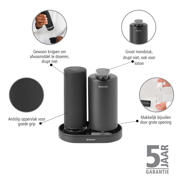 thumbnail: Brabantia SinkStyle zeepdispenser set - Mineral Infinite Grey (16cm)