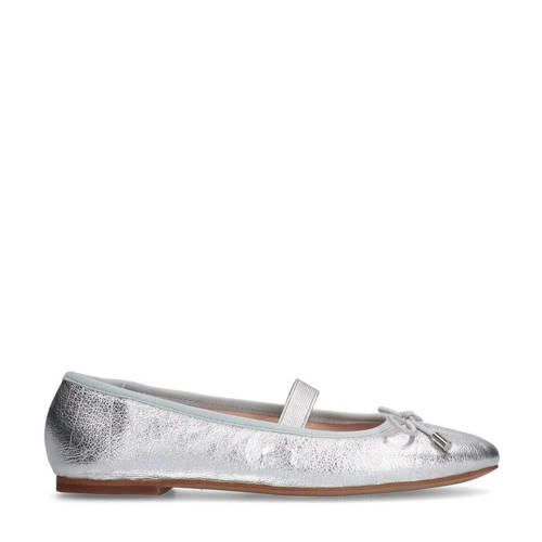 Sacha leren ballerina's zilver afbeelding