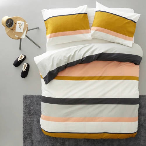 NOUS Living katoenen dekbedovertrek 2 persoons (200x220 cm) - Geel