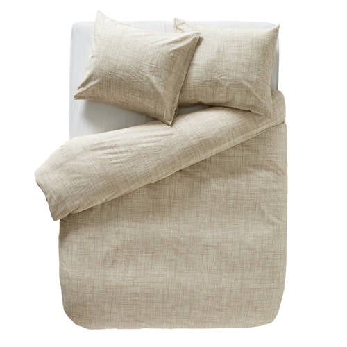 NOUS Living katoenen dekbedovertrek 1 persoons (140x220 cm) - Beige