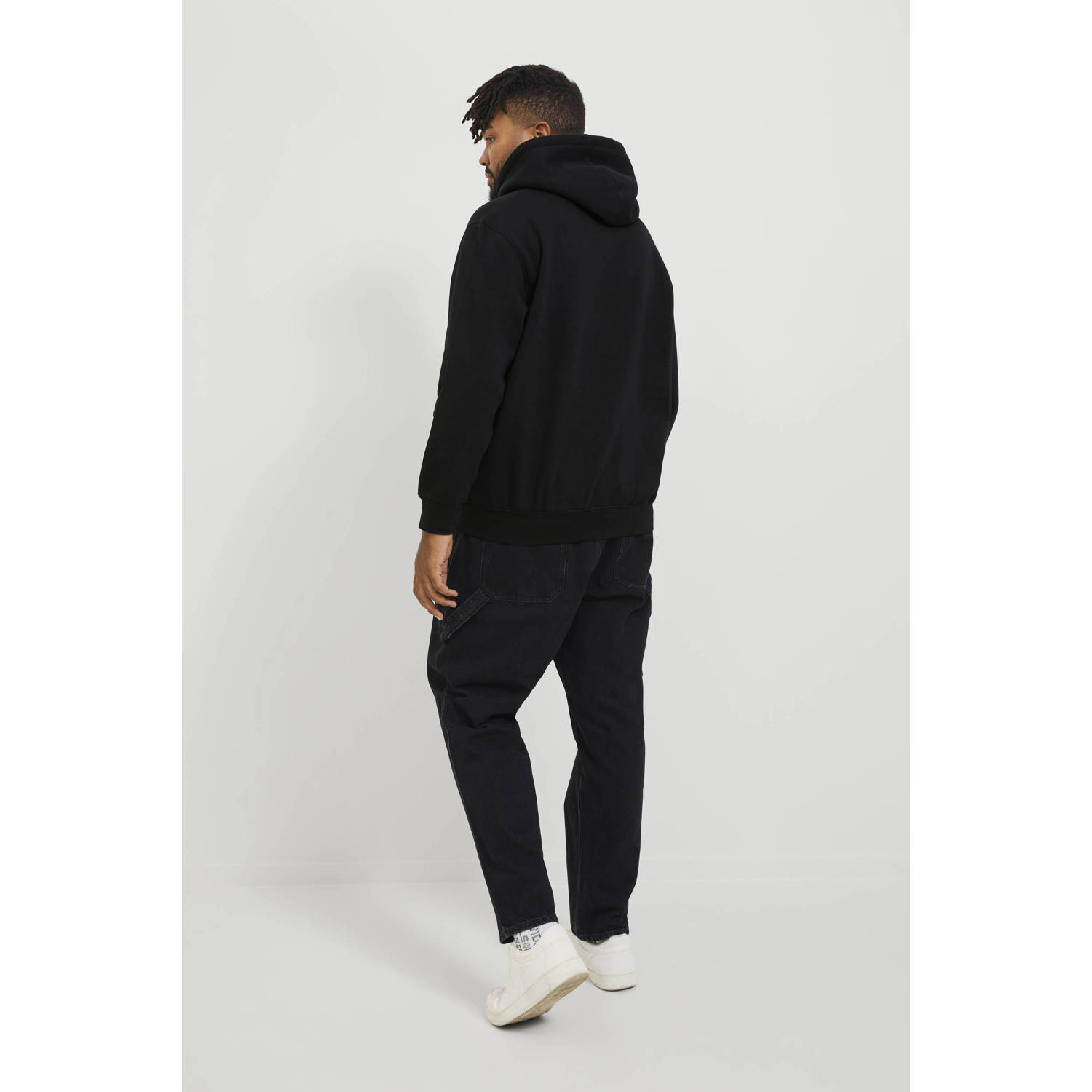 JACK & JONES PLUS SIZE hoodie JORVESTERBRO Plus Size met printopdruk zwart