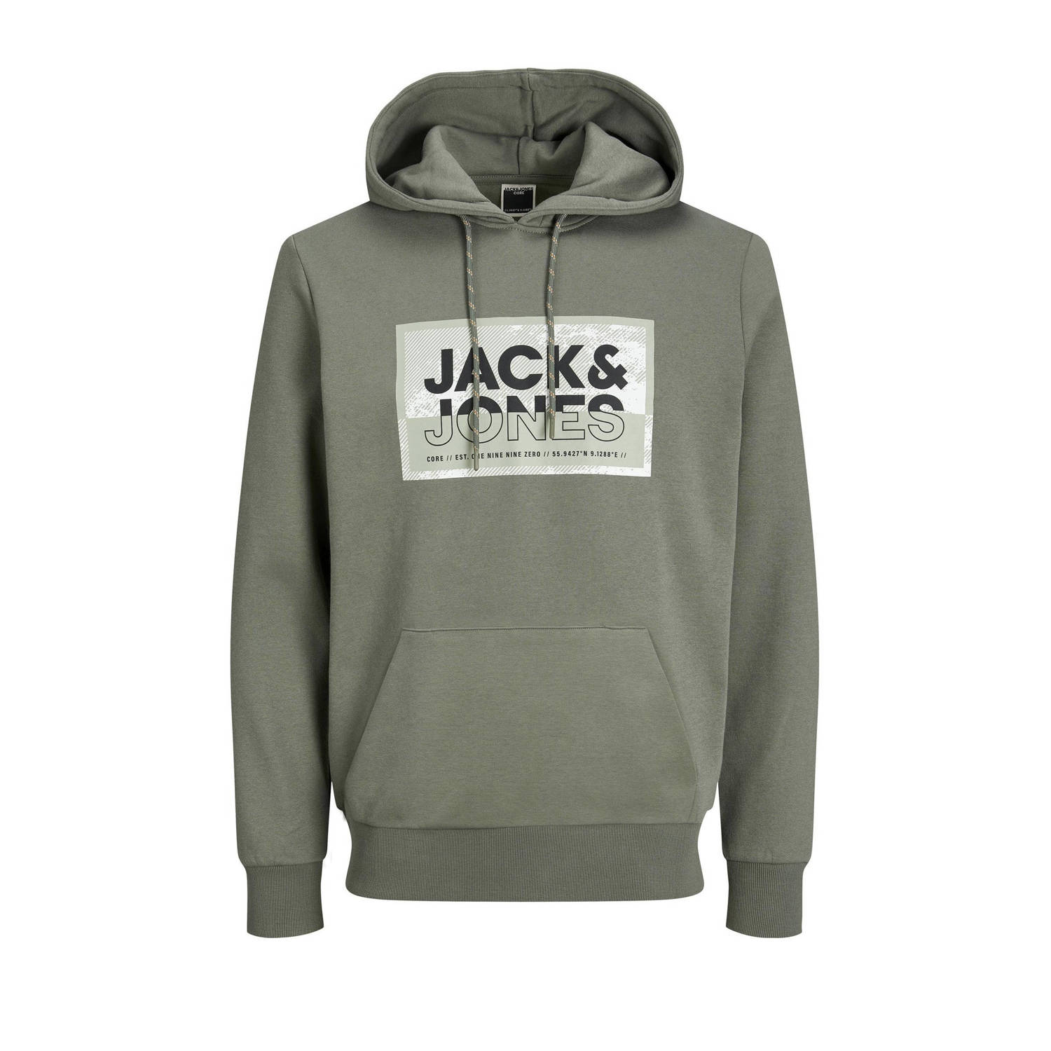 JACK & JONES PLUS SIZE hoodie JCOLOGAN Plus Size met printopdruk groen