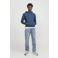 JACK & JONES ESSENTIALS hoodie JJESTAR met printopdruk blauw