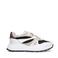 Manfield chunky leren sneakers wit/beige/zwart