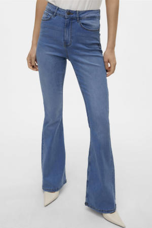 high waist flared jeans VMSIGA medium blue denim