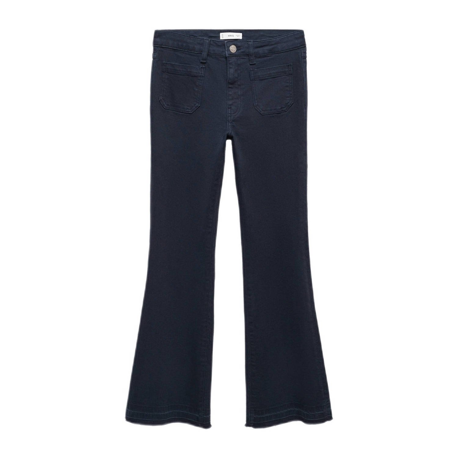 Mango Kids flared jeans medium blue denim Blauw Meisjes Stretchdenim Effen 152(XXS)