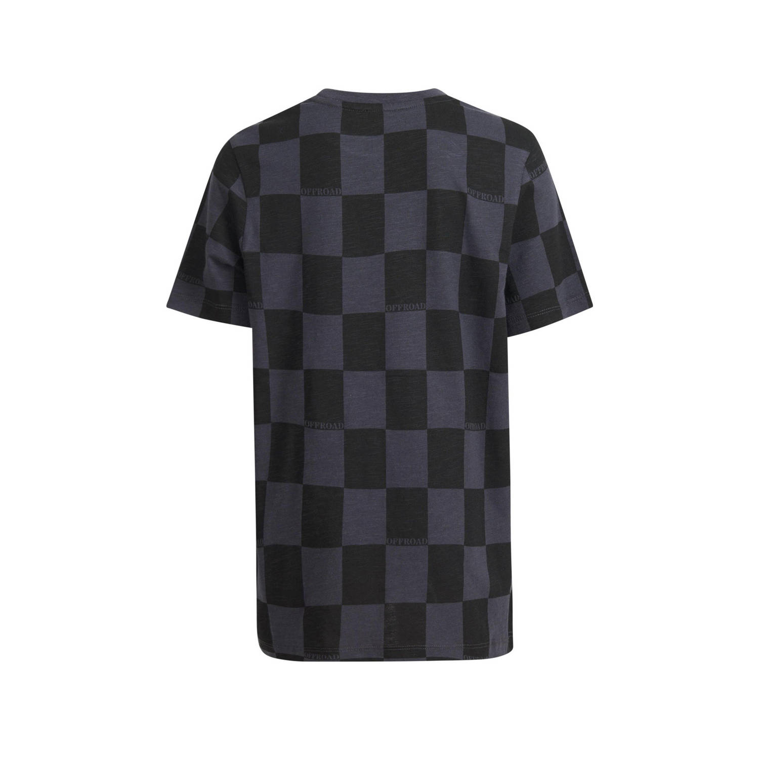 Shoeby geruit T-shirt zwart antraciet