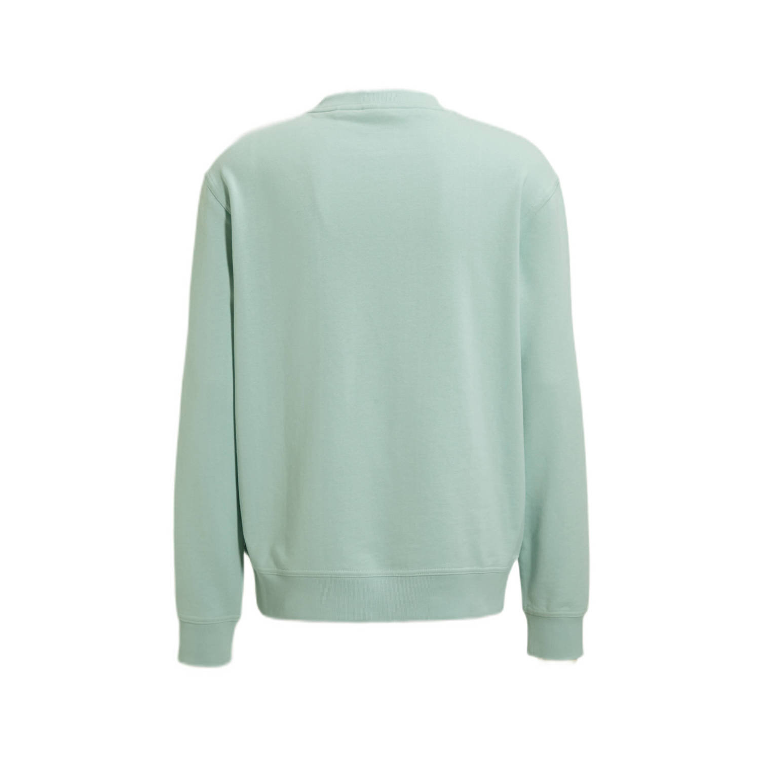 BOSS sweater WeBasicCrew met logo lichtgroen