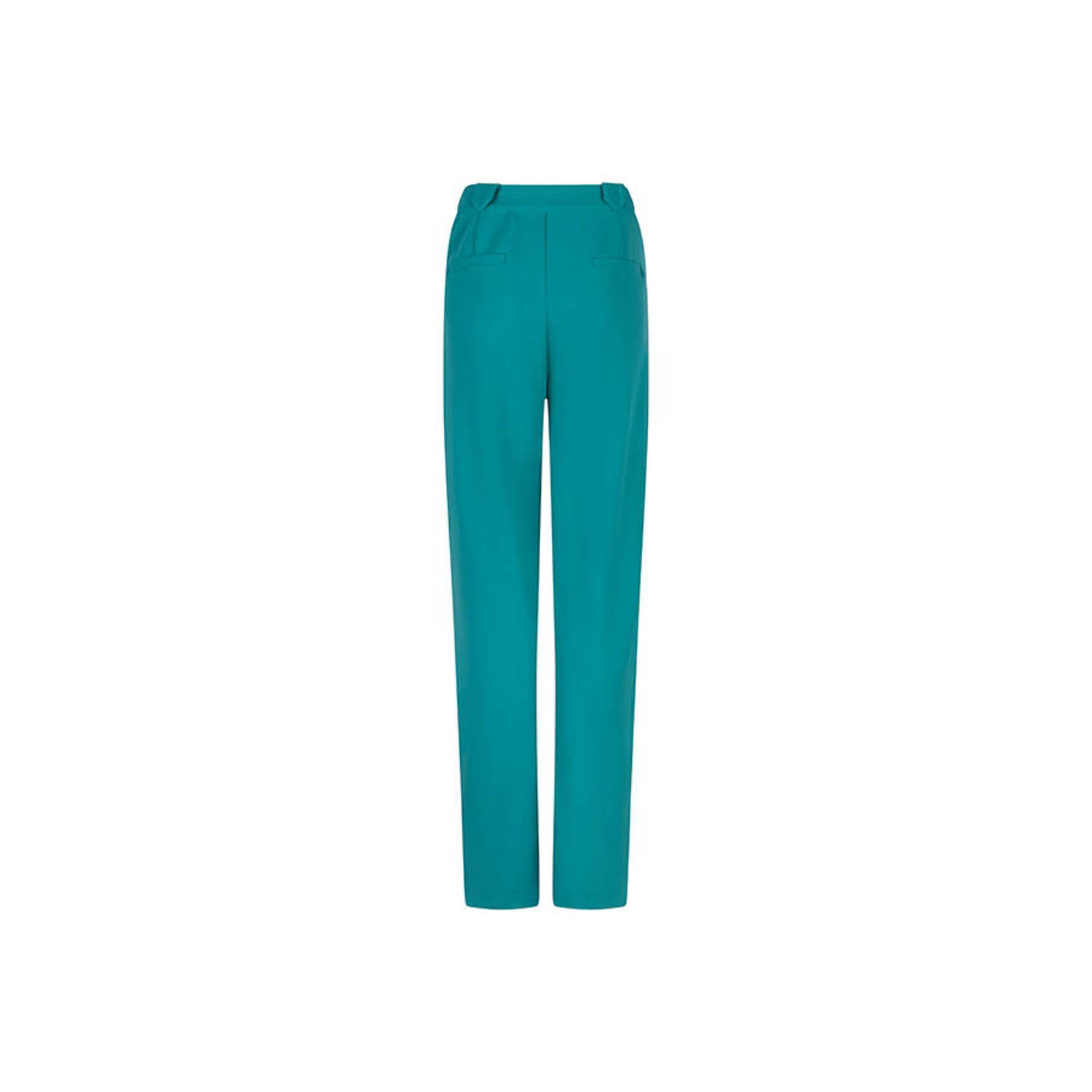 Lofty Manner high waist straight fit pantalon Francis blauw