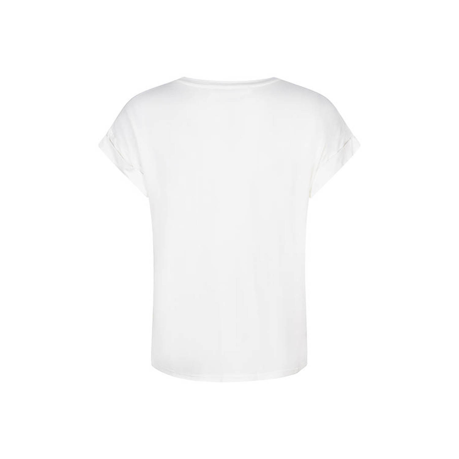 Lofty Manner T-shirt Davie met printopdruk wit rood