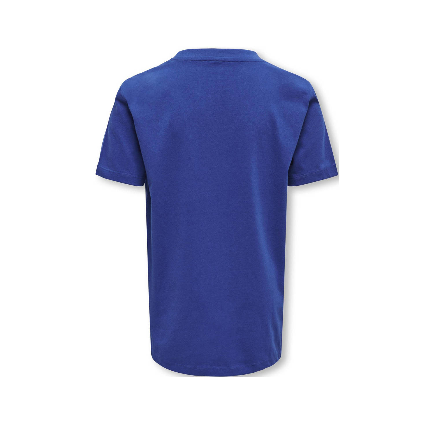 ONLY KIDS BOY T-shirt KOBMARINUS met tekst hardblauw