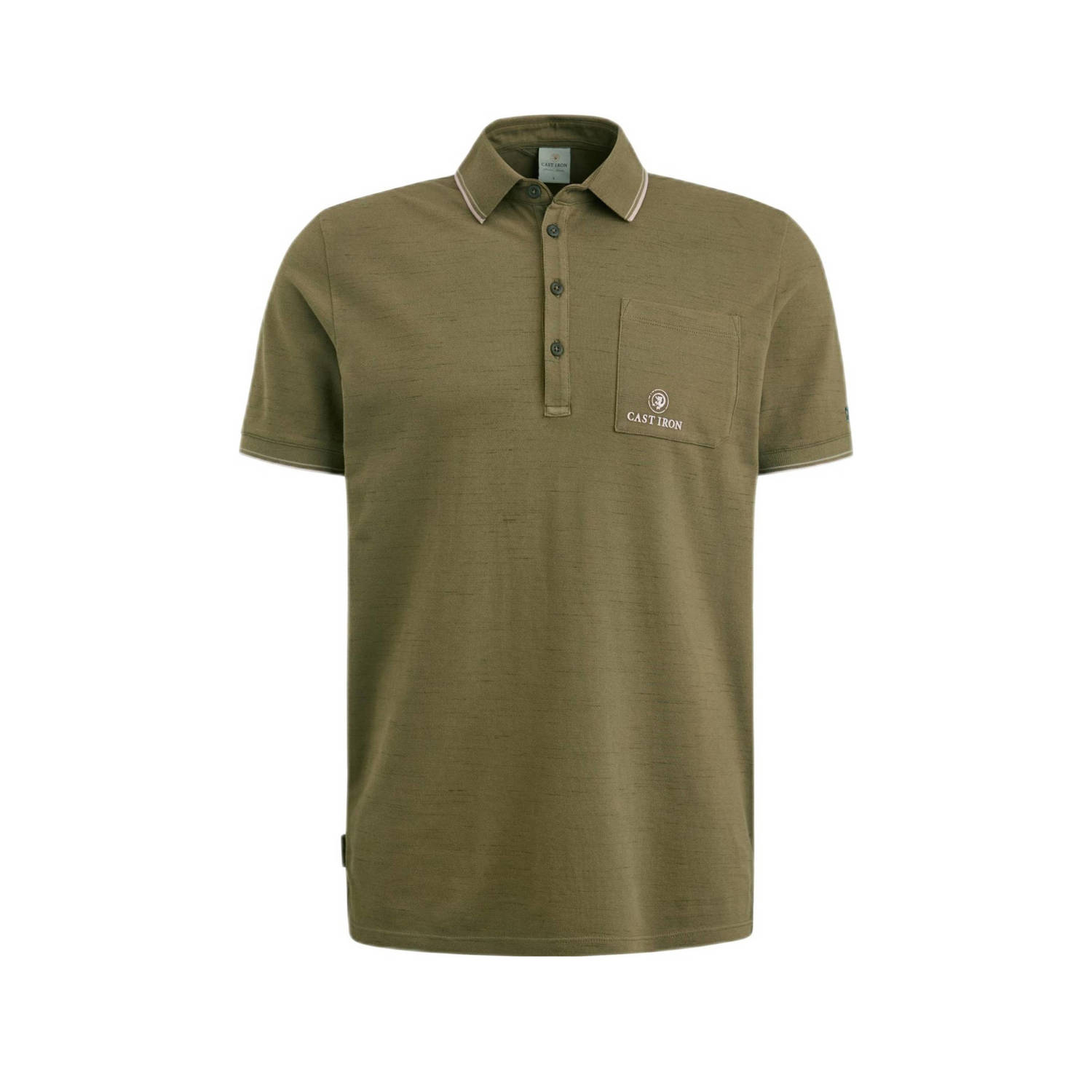 CAST IRON Heren Polo's & T-shirts Short Sleeve Polo Injected Cotton Pique Groen