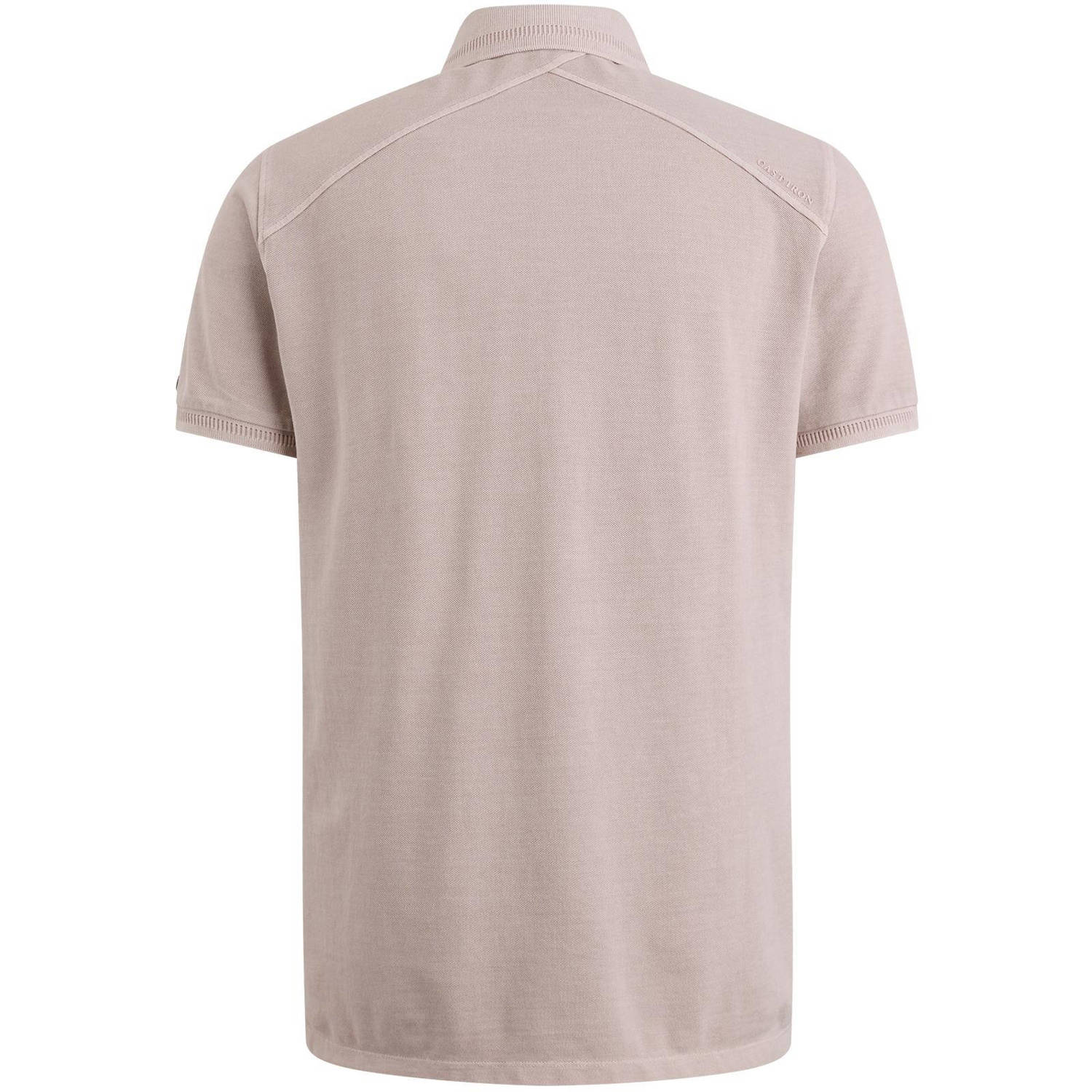 Cast Iron slim fit polo met logo oudroze