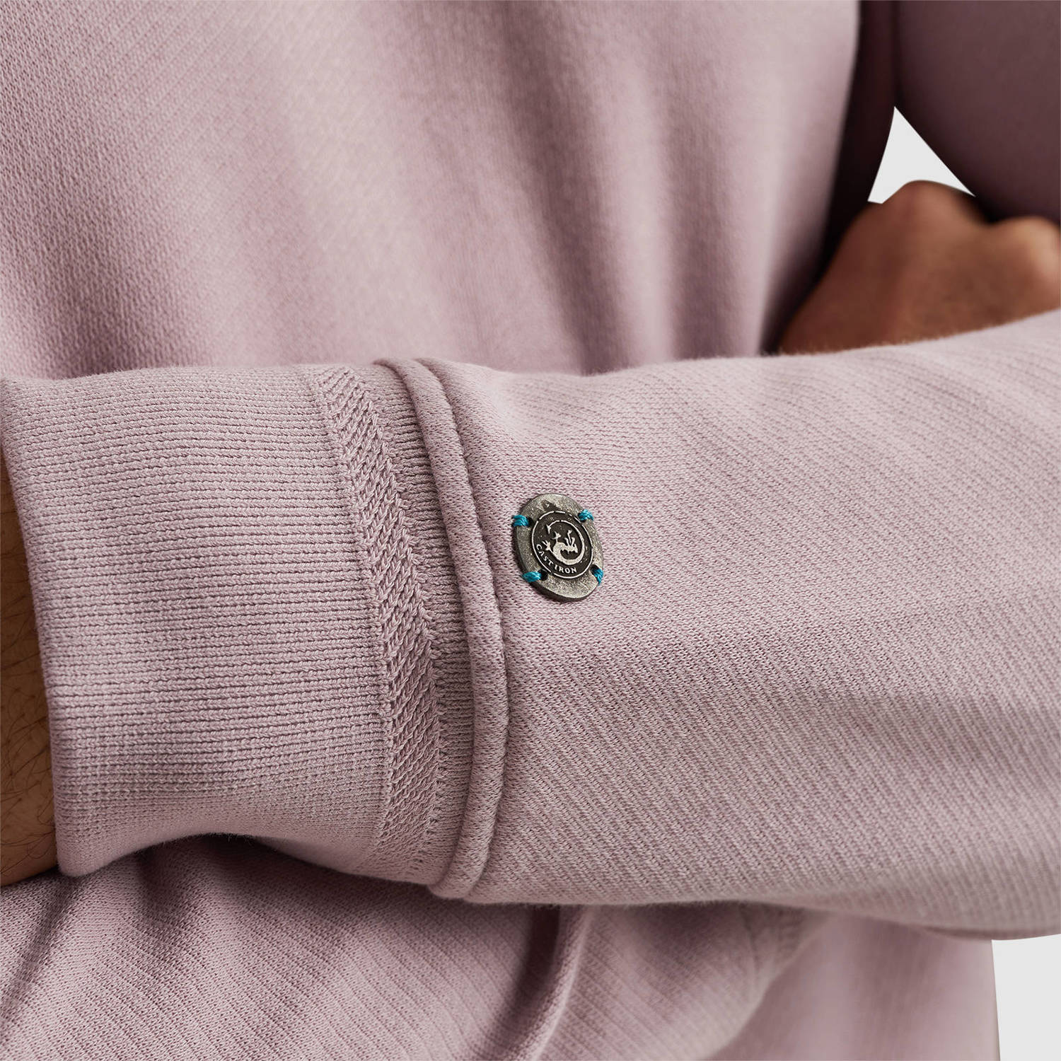 Cast Iron sweater met logo roze
