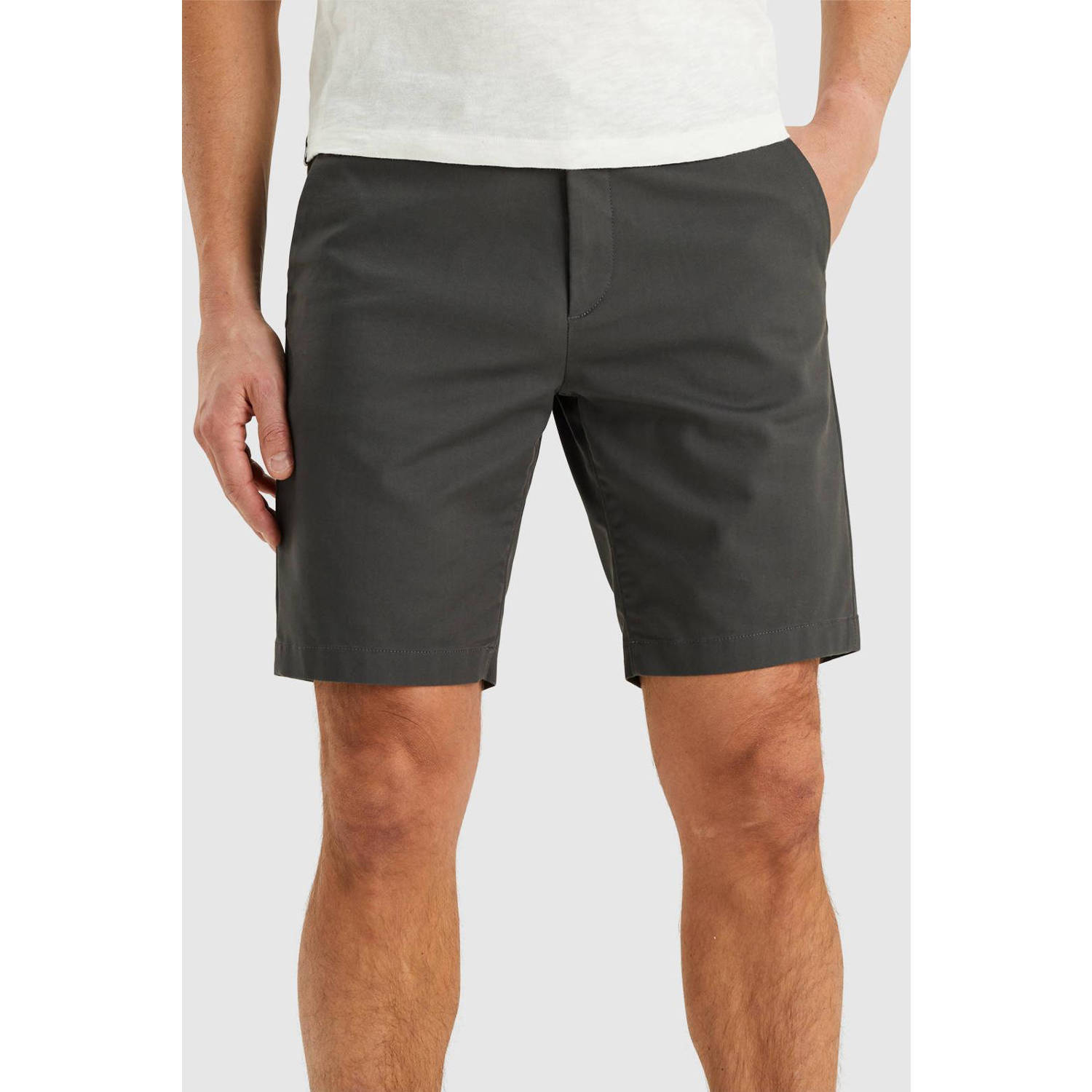 CAST IRON Heren Broeken Riser Shorts Comfort Stretch Olijf