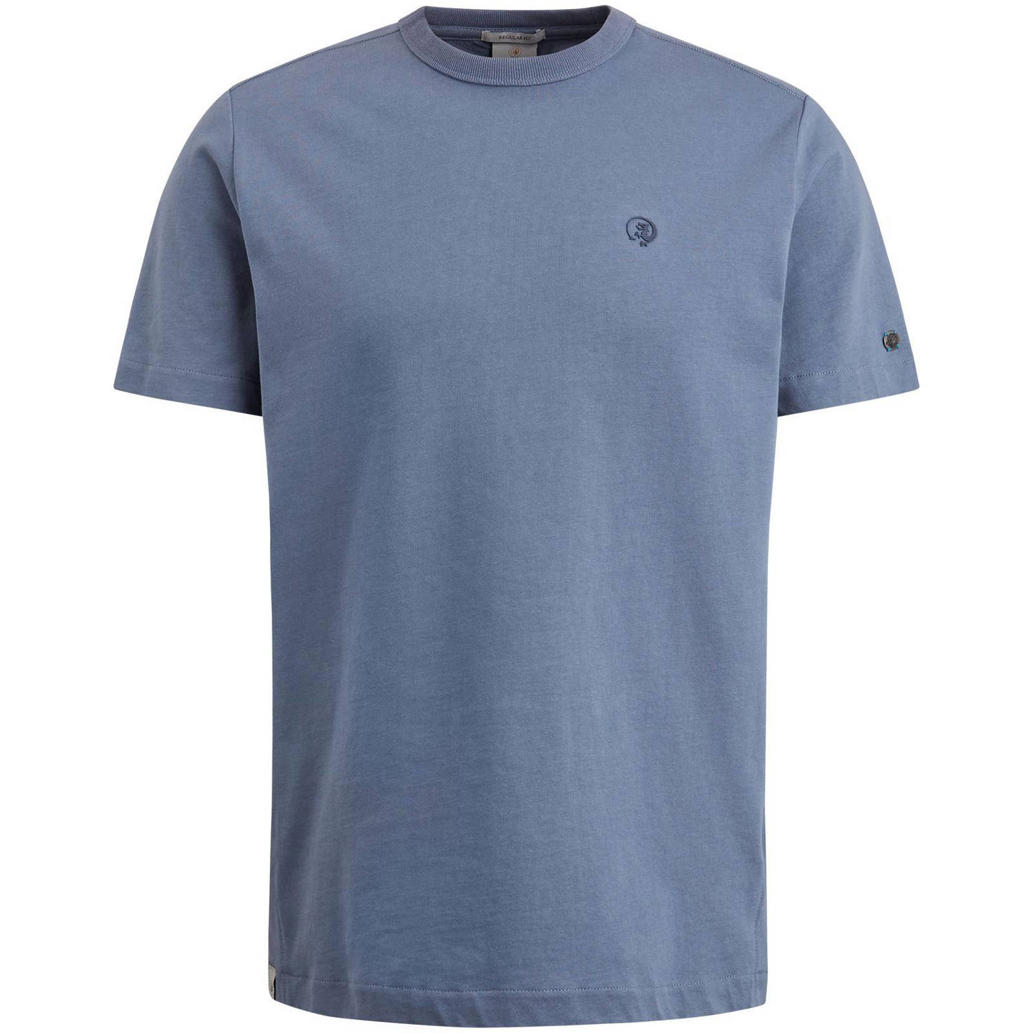 CAST IRON Heren Polo's & T-shirts R-neck Regular Fit Heavy Cotton Blauw