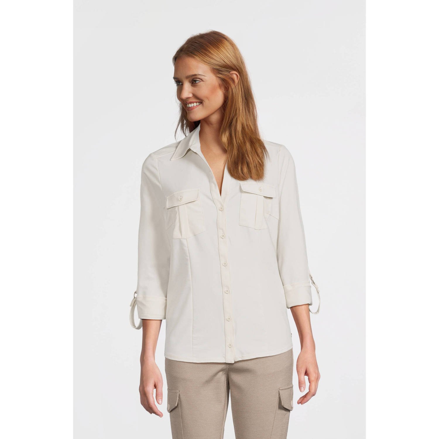TQ-Amsterdam blouse Gwen O van travelstof ecru