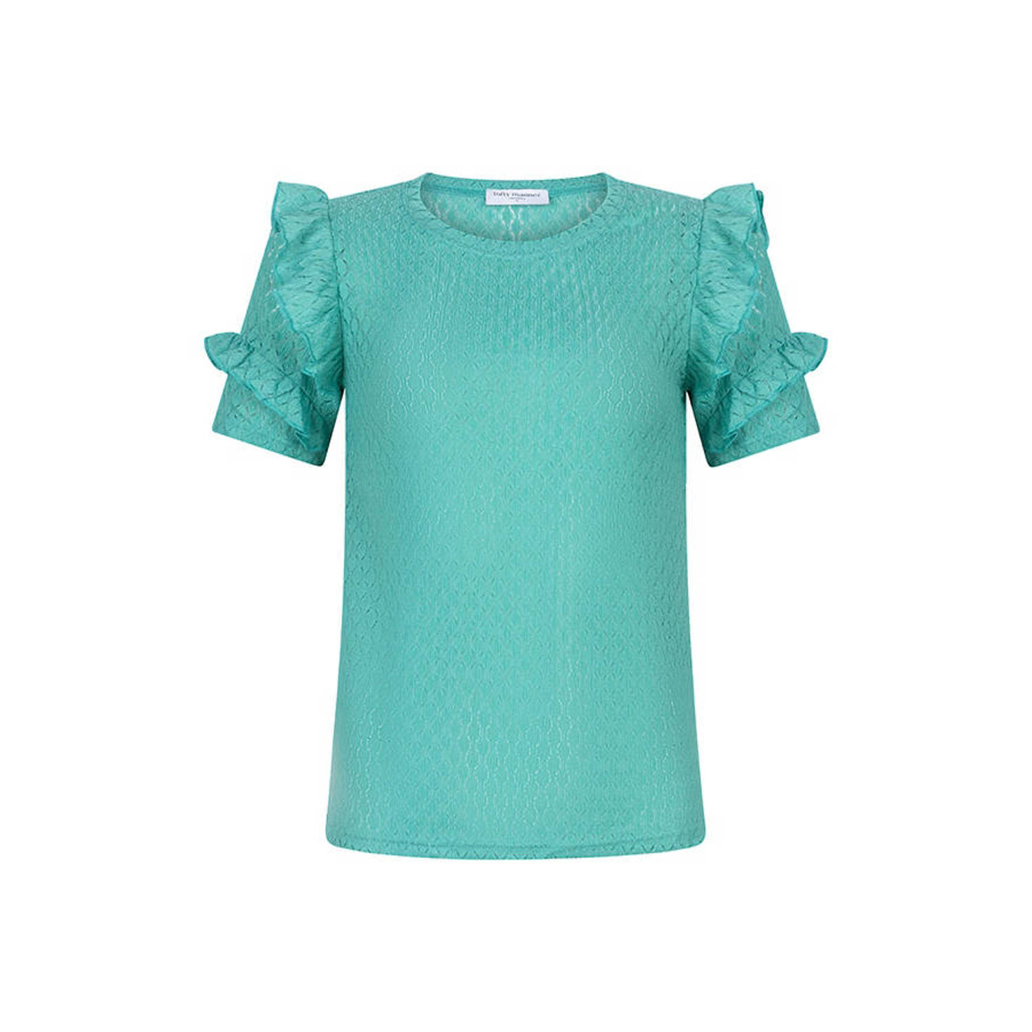 Lofty Manner top Imani met ruches turquoise