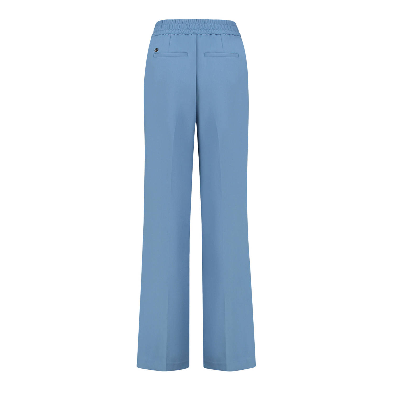 Fifth House x Chantal Janzen high waist straight fit pantalon Avril blauw